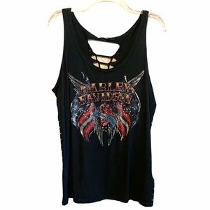 Harley-Davidson Braided Back Tank Top Size L